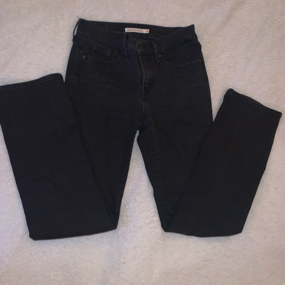 Black Levi straight leg pants